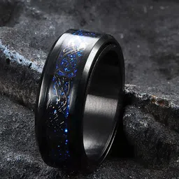 MEENAZ Men Stainless Steel Enamelled Thumb Ring-picture-22