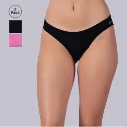 Tailor and Circus Womens Pack of 2 Low Rise Mid Coverage Micro Modal Fabric Bikinis-image-13