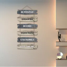 eCraftIndia Inspirational Quotes Wooden Wall Hanging Decor- Be Positive Kind Dream Big-picture-11