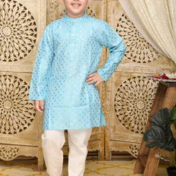 SAKA DESIGNS Boys Ethnic Motifs Printed Kurta with Pyjamas-picture-34