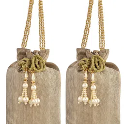 Kuber Industries Set Of 2 Embellished Potlis image 1