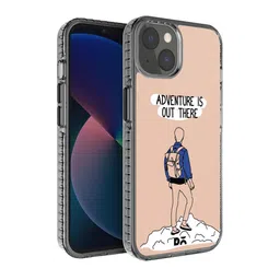 DailyObjects Cream & Grey Printed Adventure Out iPhone 13 Phone Case-picture-46