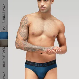 Zoiro Men Pack Of 2 4 Way Stretch Basic Briefs-picture-26