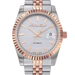 Mathey-Tissot Men Silver-Toned Swiss Made Mathy III Automatic Dial Watch H1810ATRA-image-68