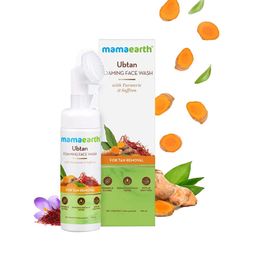 Mamaearth Ubtan Built-In Brush Foaming Face Wash with Turmeric & Saffron - 150 ml-picture-5