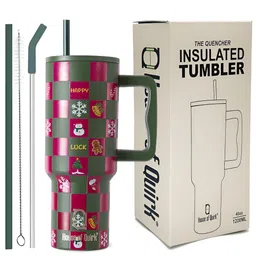 HOUSE OF QUIRK Maroon & Green Printed Double Wall Vacuum Stainless Steel Water Bottle-picture-35