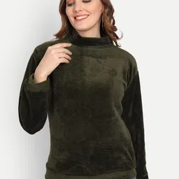 COLOR CAPITAL Women Solid Fur Top-picture-36