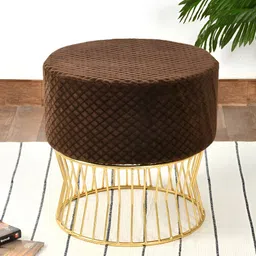 COMFIDELITAS Teviston Brown Metal Seating Ottoman-picture-15