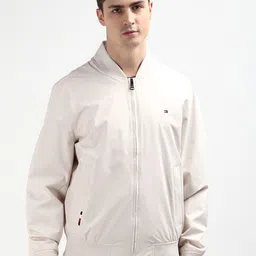 Tommy Hilfiger Men Solid Stand Collar Bomber Jacket-picture-27