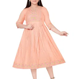 BAESD Embroidered Fit and Flare Midi Ethnic Dress-picture-10