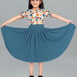 BAESD Print Georgette Fit & Flare Midi Dress-picture-5