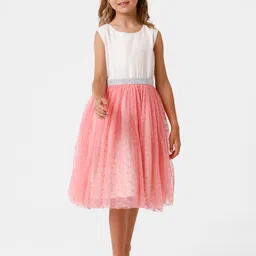KATE & OSCAR Girl Pink Georgette Midi Dress-picture-50