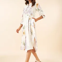 AKKRITI BY PANTALOONS Women Floral Print A-Line Midi Dress-picture-19