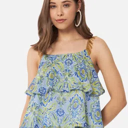 ALL WAYS YOU Ethnic Motifs Printed Layered A-Line Top-image-86