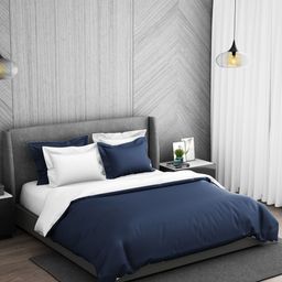 SPACES Blue & White Cotton AC Room Double Bed Quilt-picture-2
