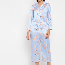 PANIT Women Blue & Red Printed Night suit-picture-18