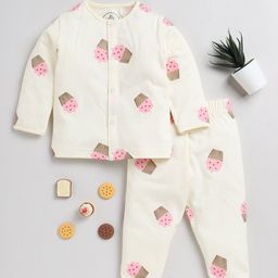 Clt.s Kids Conversational Printed Pure Cotton Night suit-picture-2