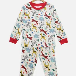Hippodrome Kids  Cute Animals Printed Cotton Full Sleeves T-Shirt Night Suit T-Shirt-picture-40