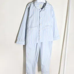 Cherry Crumble Kids Striped Lapel Collar Night Suit-picture-46