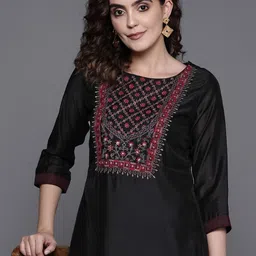 Biba Floral Yoke Design Kurta image 1