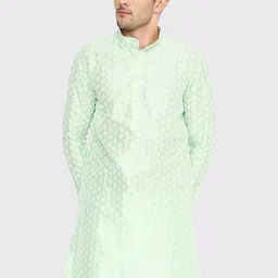 Maharaja Ethnic Motifs Embroidered Raw Silk Kurta-picture-41