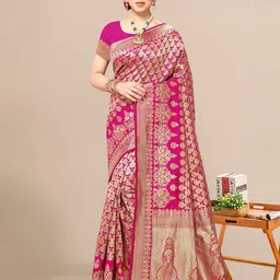Sidhidata Woven Design Zari Banarasi Saree image 1