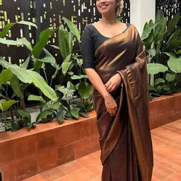 Aldwych Ethnic Motifs Woven Design Zari Banarasi Saree-picture-31