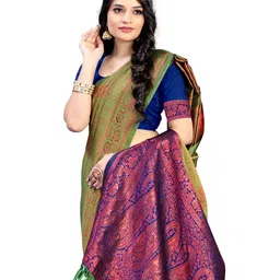 RUNAYA NX Woven Design Zari Pure Silk Saree-image-49