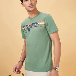 Urban Ranger by pantaloons Men Graphic Printed Round Neck Slim Fit T-shirt-picture-46