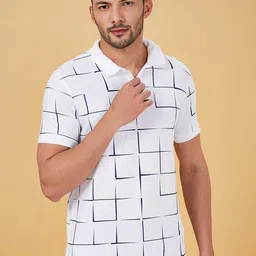 BYFORD by Pantaloons Checked Monochrome Slim Fit T-Shirt-picture-28