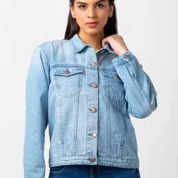 SPYKAR Women Washed Denim Jacket-picture-25