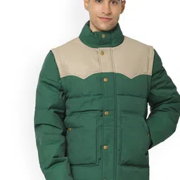 Celio Colourblocked Mock Collar Long Sleeves Padded Jacket image 1