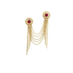 Mahi Men Stone-Studded Dual Circular 5 Layer Chain Brooch-picture-35