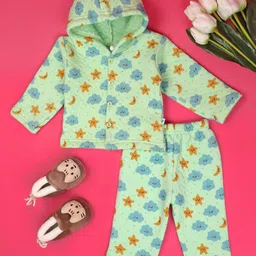 V-Mart Kids Printed Pure Cotton Shirt with Trousers-image-4