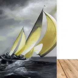 Wallpics Grey & White Painting Wall Poster-image-67