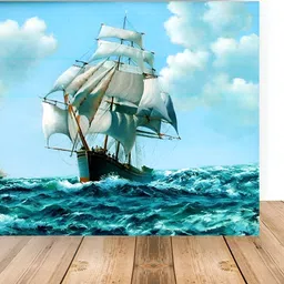 Wallpics Blue Printed Paper Wall Poster-picture-16