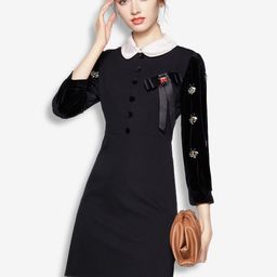 JC Collection Black A-Line Dress-picture-49