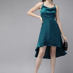 MISH Satin Cowl Neck A-Line Dress-picture-26