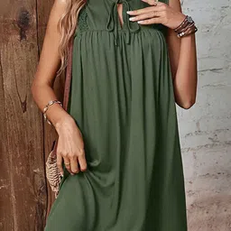 StyleCast Women Tie-Up Neck A-Line Dress-picture-28