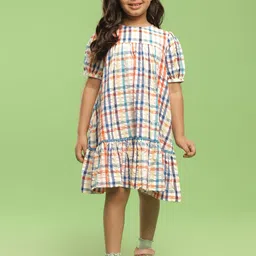 Somersault Girls Checked A-Line Dress-image-35