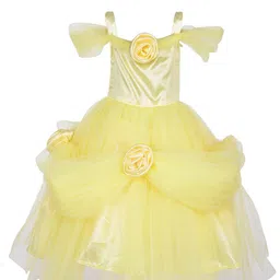 Samsara Couture Red & Yellow Pack Of 2 Embellished Net A-Line Dress image 1