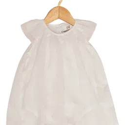 Creative Kids Girls Self Design Cap Sleeve Georgette A-Line Dress-picture-44