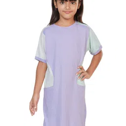 My Milestones Colourblocked Extended Sleeves Cotton T-shirt Dress-picture-56