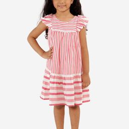 LIL DRAMA Red Striped A-Line Dress-picture-45