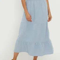 DOROTHY PERKINS Tiered Midi A-Line Skirt-picture-17