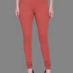 SPIFFY Women + Size Rust Slim Fit Solid Churidar-picture-34