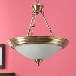 Fos Lighting Gold-Toned & White Contemporary Hanging Ceiling Lamp-picture-41