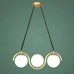 Whiteray Gold-Toned & White Metal Quirky Ceiling Lamp-image-57