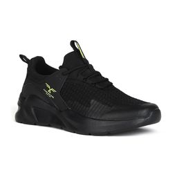 Flying Machine Men Black Mesh Walking Shoes-picture-3