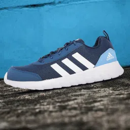 ADIDAS Men Navy Blue & White Woven Design Vertago Running Shoes-picture-22